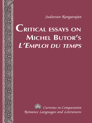 cover image of Critical Essays on Michel Butors «LEmploi du temps»